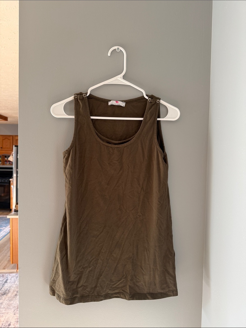 Women's Olive Green Tank Top for nursing